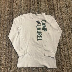 Kids White Long Sleeve Tee
